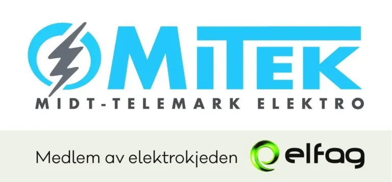 Bilde av Mitek AS logo med elektrisk symbol og Elfa trademarksymbol, spesialisert på elektromarked i Midt-Norge.